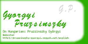 gyorgyi pruzsinszky business card